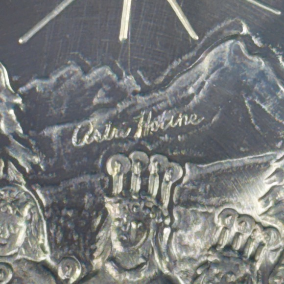 A. Holthe Norway Pewter Julen 2002 Christmas Plate "Lucia" 30th EditionBox - Picture 5 of 16